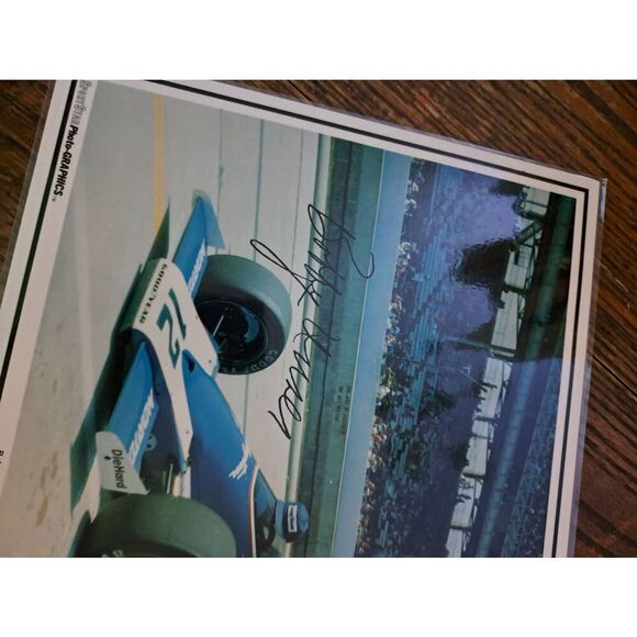 RARE Vintage Bobby Unser Norton Spirit Racing Laminated Placemat CART 1980 - Picture 2 of 3